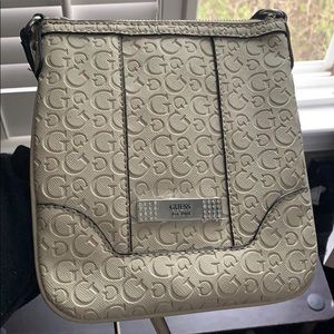 Guess Abelia Nude Logo-Embossed Crossbody Bag NWT